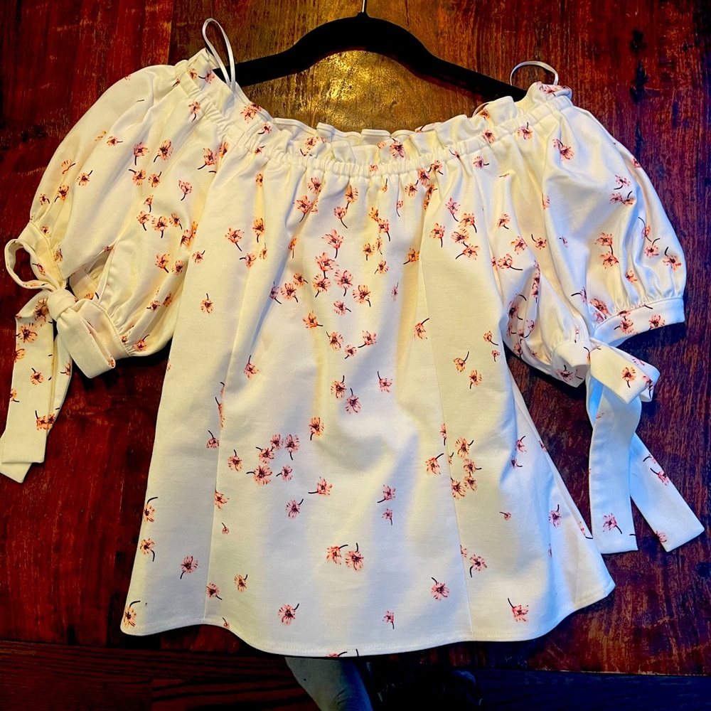 Cece off the shoulder puff sleeve top